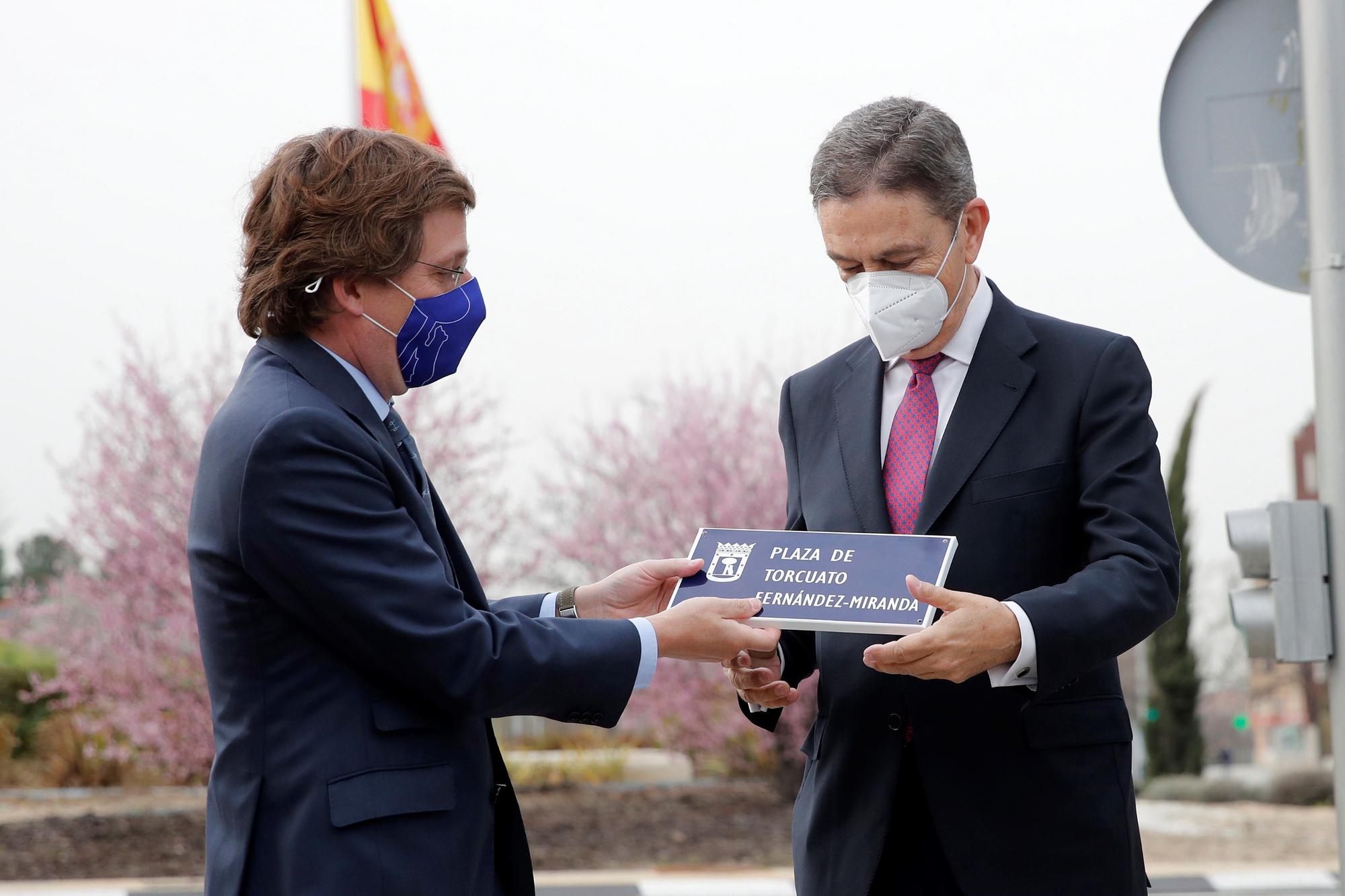 Homenaje en Madrid a Torcuato Fernández-Miranda con la concesión de una plaza en Fuencarral