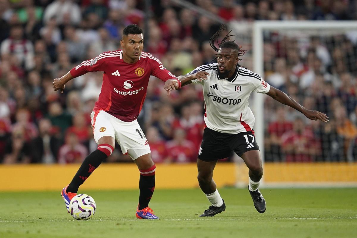 Casemiro, en un partido con el Manchester United