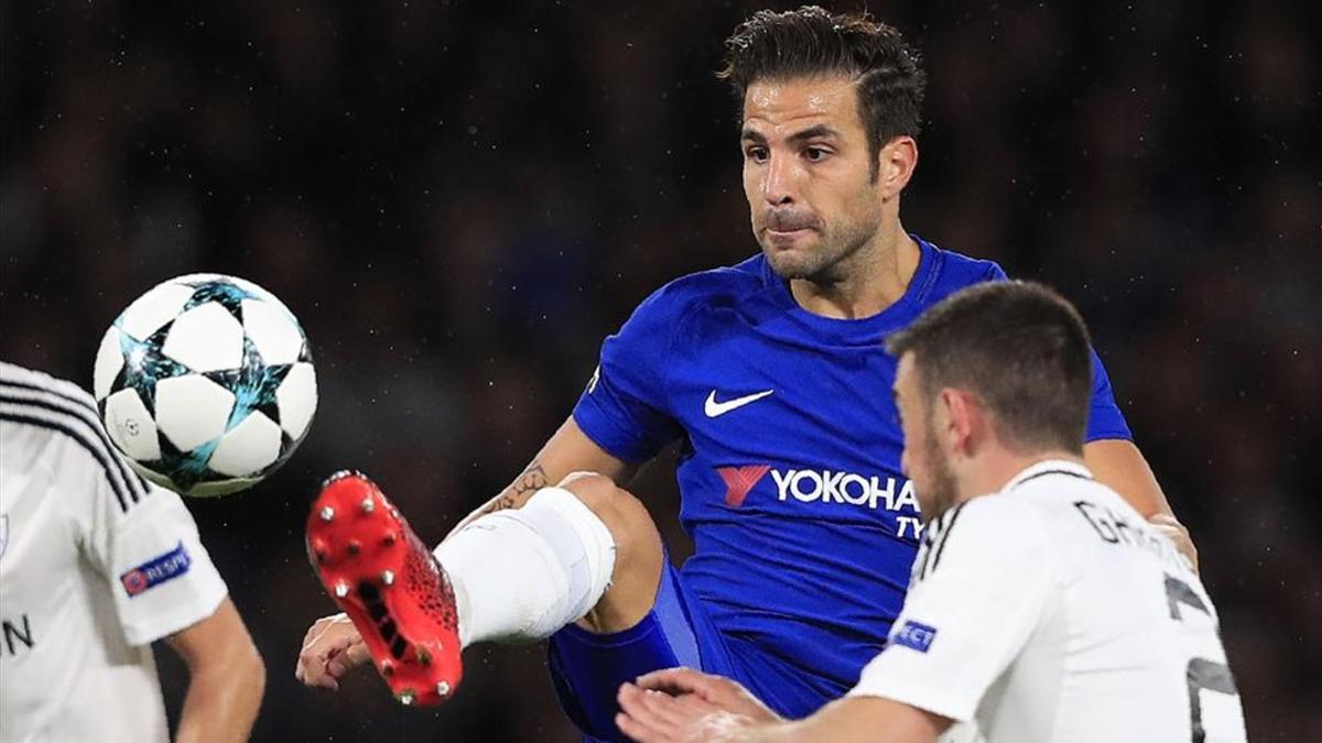 Cesc Fábregas, en un partido con la camiseta del Chelsea