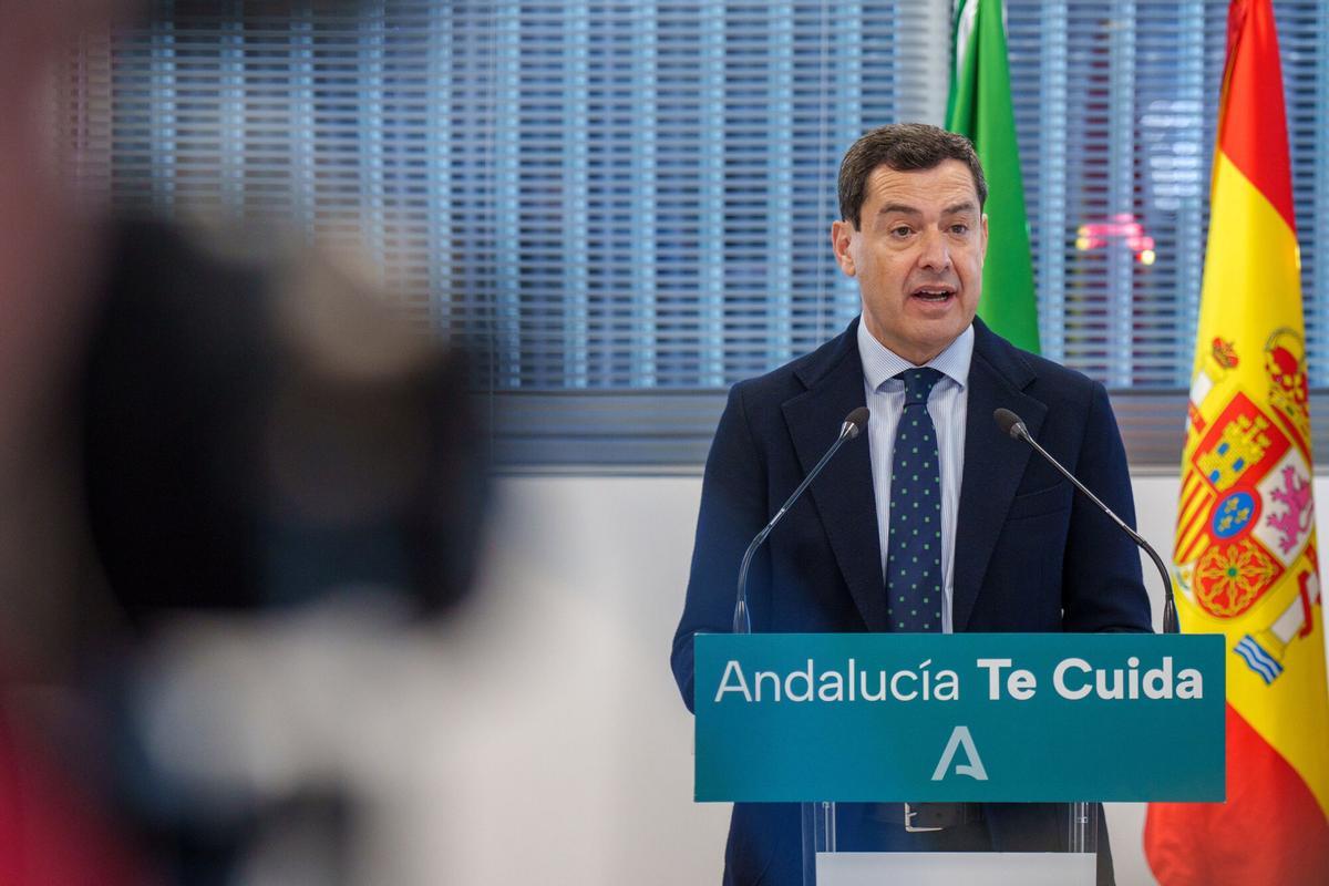 El presidente de la Junta de Andalucía, Juanma Moreno.