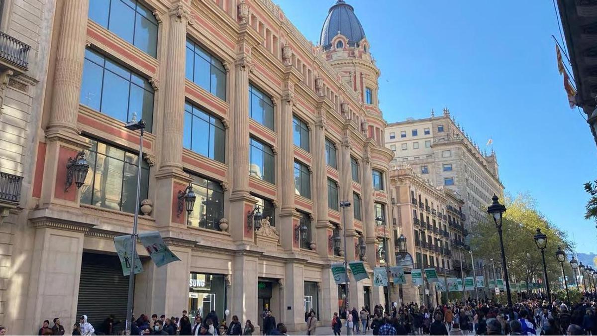 El Corte Inglés de la céntrica plaza Portal de l'Ángel.