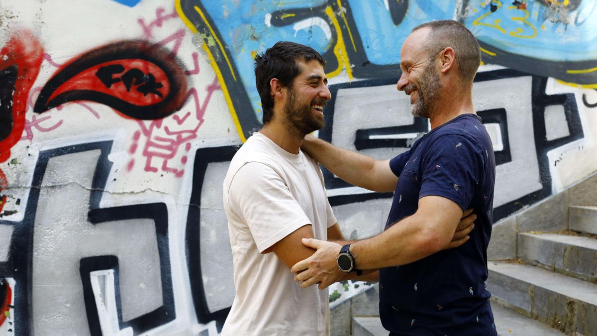 Javier Alins, el joven zaragozano salvado de una parada cardíaca por Ricardo Olalla, juntos la semana pasada.