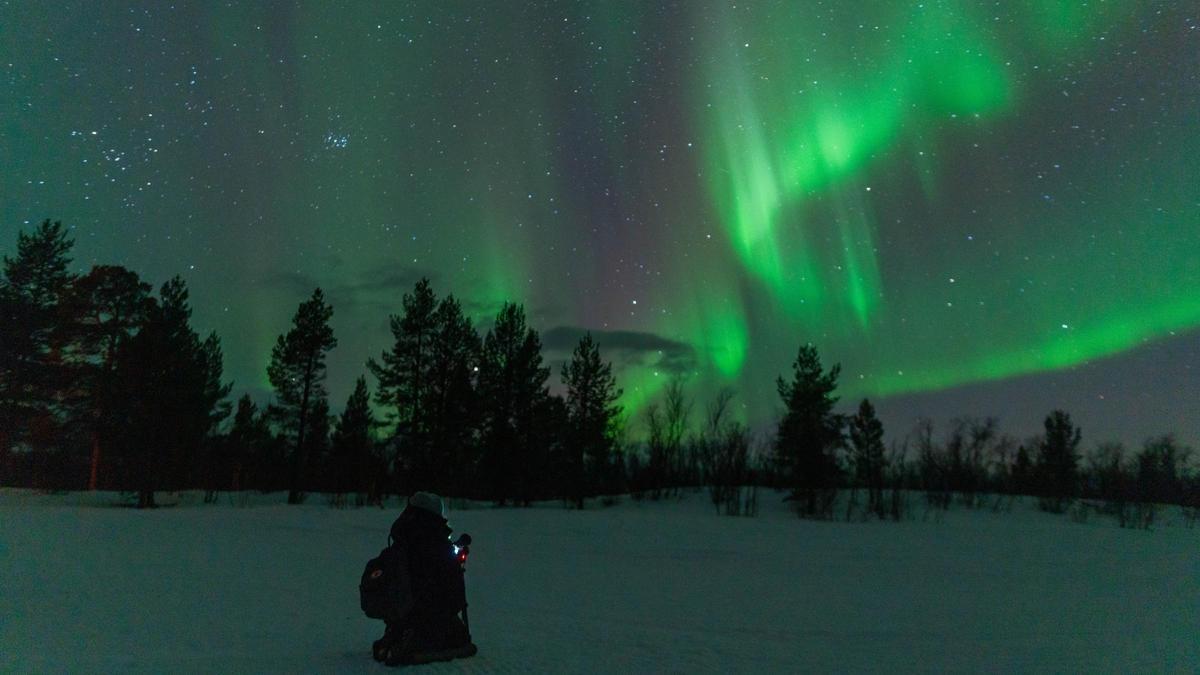 Auroras boreales en la Laponia sueca