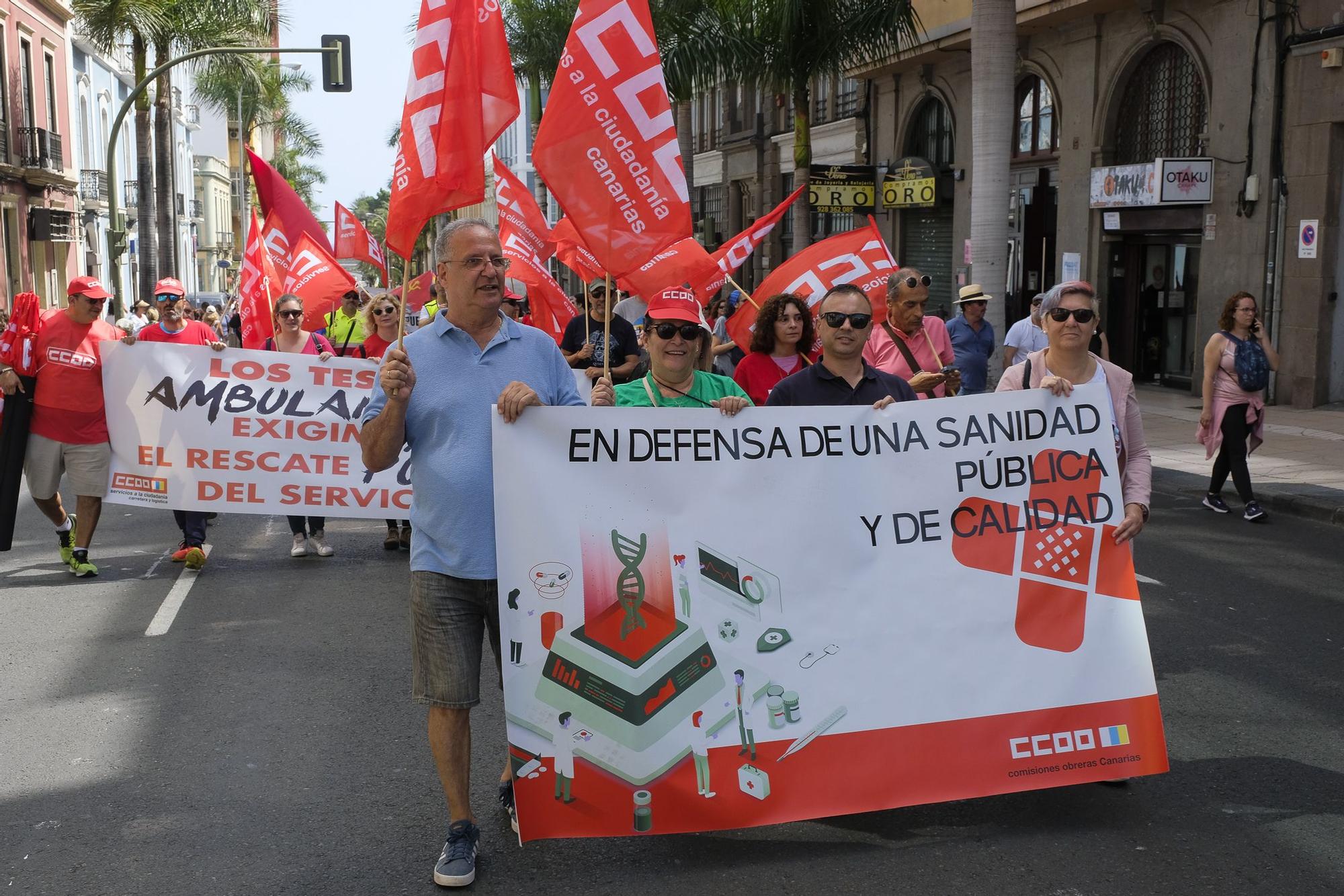 Manifestación en Gran Canaria en defensa de la sanidad pública