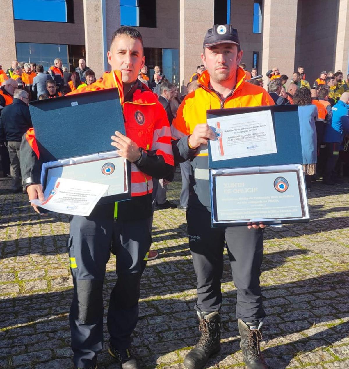 Los estradenses Javier Cortizo y Antonio Villaverde. |  S. P.