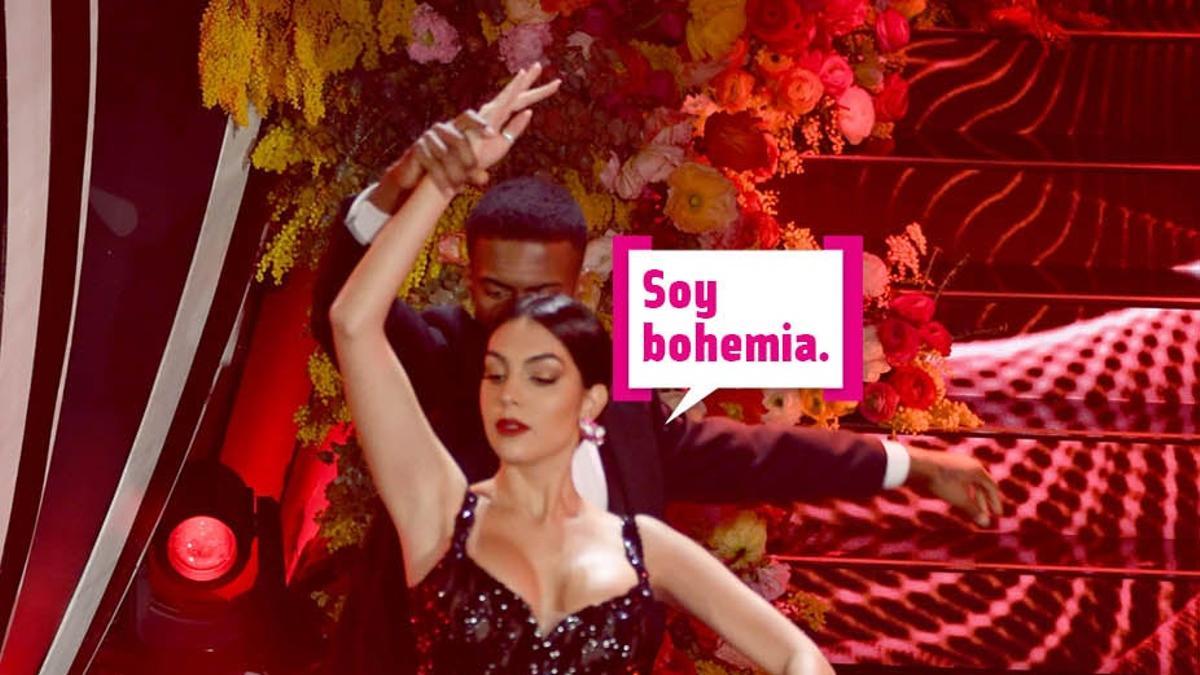 Georgina Rodríguez bailando con bocadillo: "Soy bohemia"