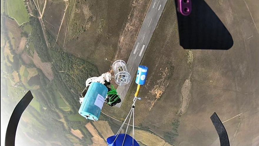 Imagen aérea del aeródromo de Rozas desde uno de los aparatos.