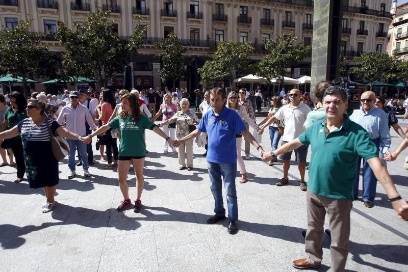 Fotogalería de la cadena humana  organizada por AFEDAZ