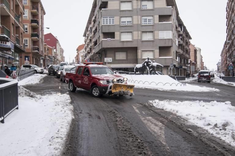 Así ha sido la nevada en Benavente.