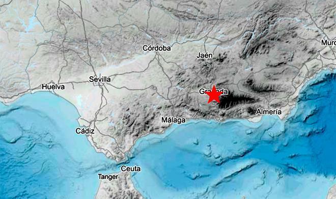 Registrado un terremoto de 3,7 grados sentido en 67 municipios de Granada
