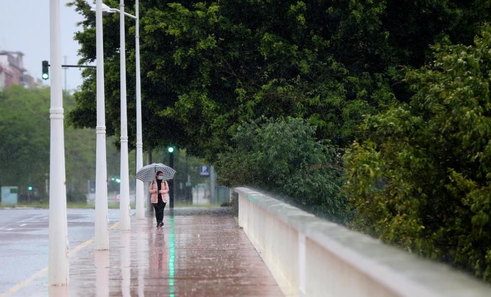 Lluvia en València.