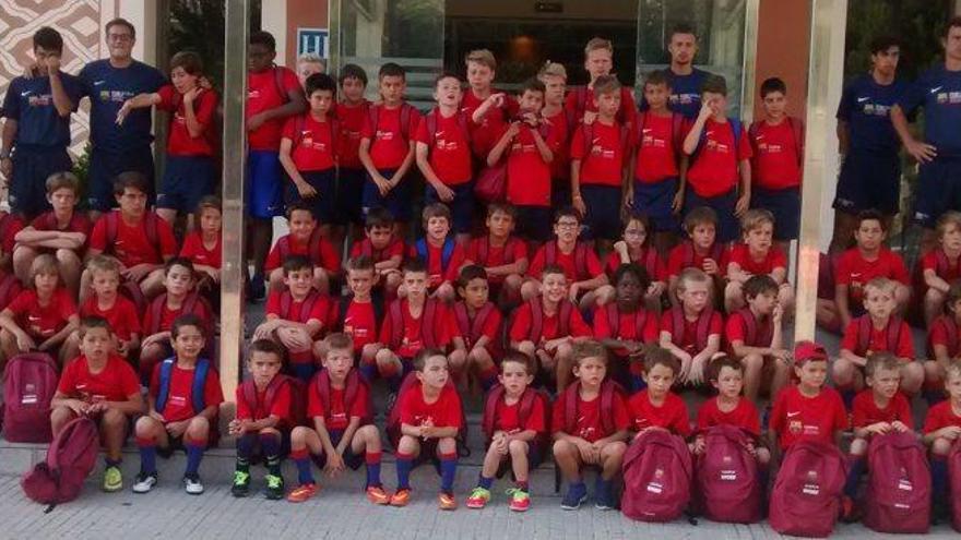 Participants en una edició passada el Campus del Barça a Berga