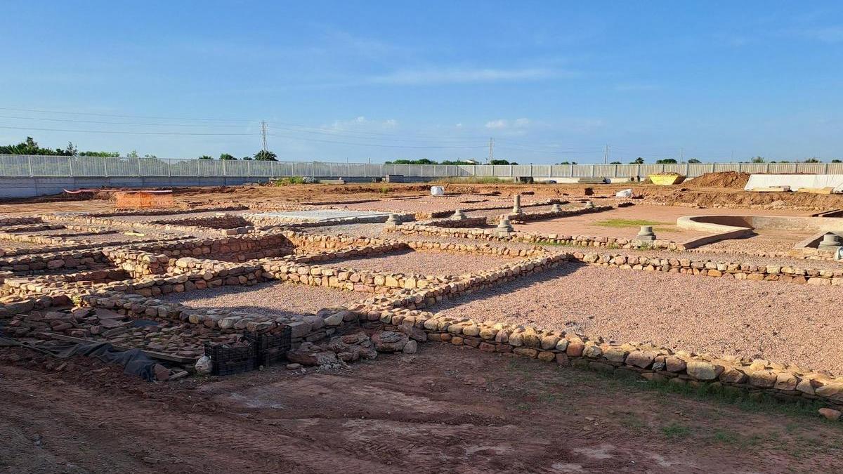 Villa romana de Benicató, en Nules, tras haber acabado los trabajos de excavación y puesta en valor.