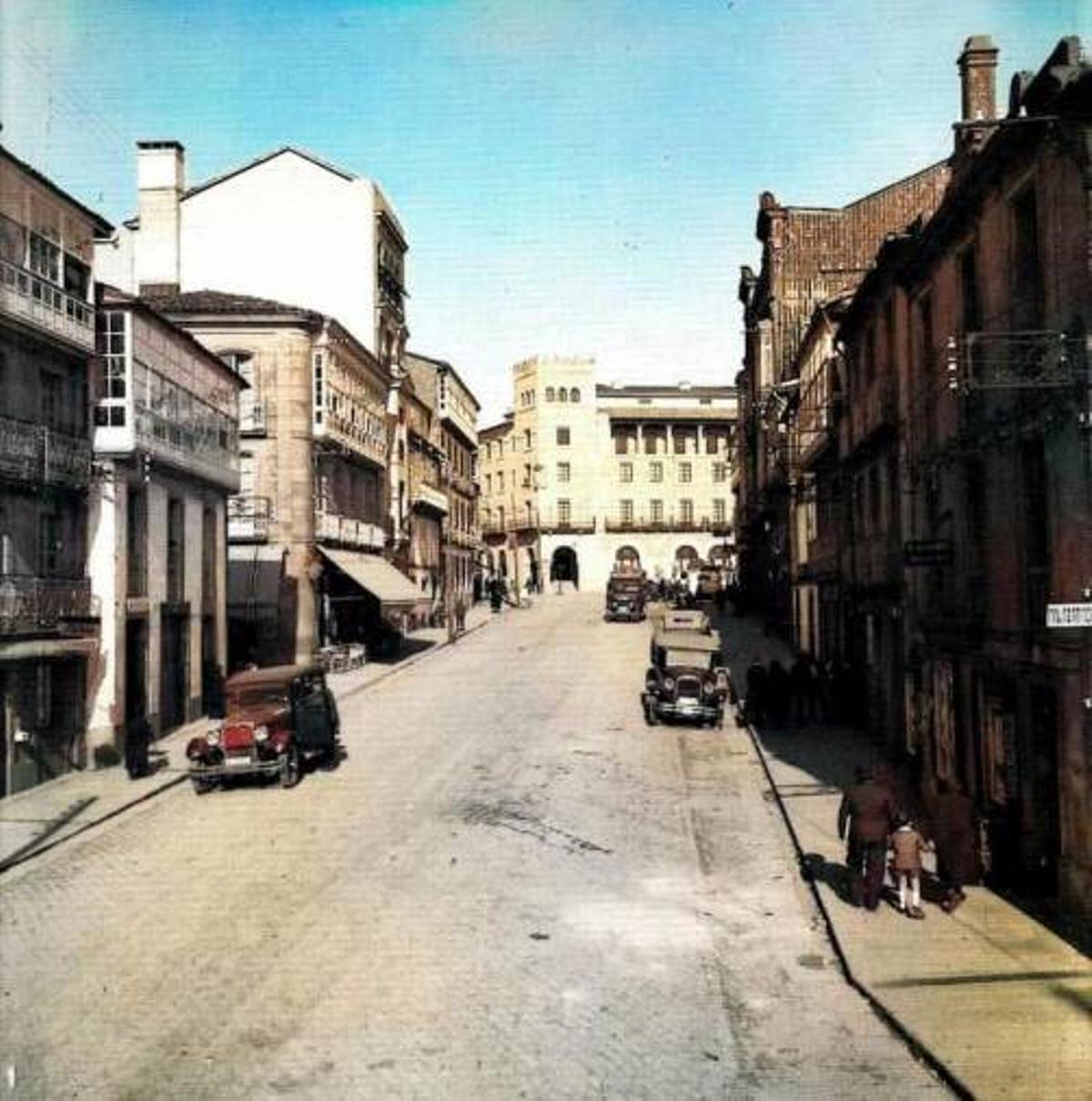 La rúa da Senra en 1940