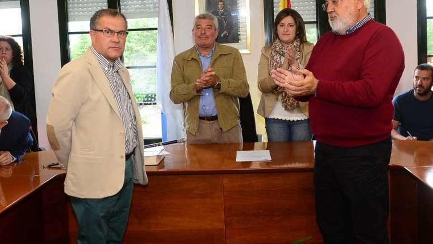 Estévez y Vázquez, en el pleno de toma de posesión. // Noé Parga