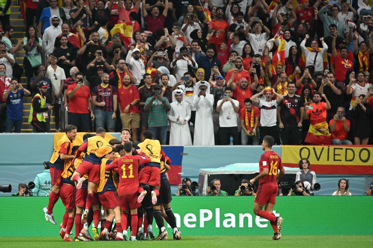 Fase de grupos del Mundial de Fútbol Qatar 2022 entre España y Alemania en el estadio Al Bait en Al Khor (Catar)