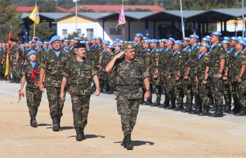 Imágenes de la despedida de la Brigada en Cerro Muriano antes de partir al Líbano