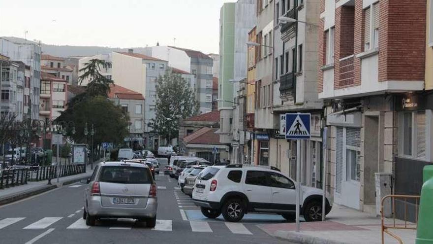 Una vista de la calle Lameira de Marín. // Santos Álvarez