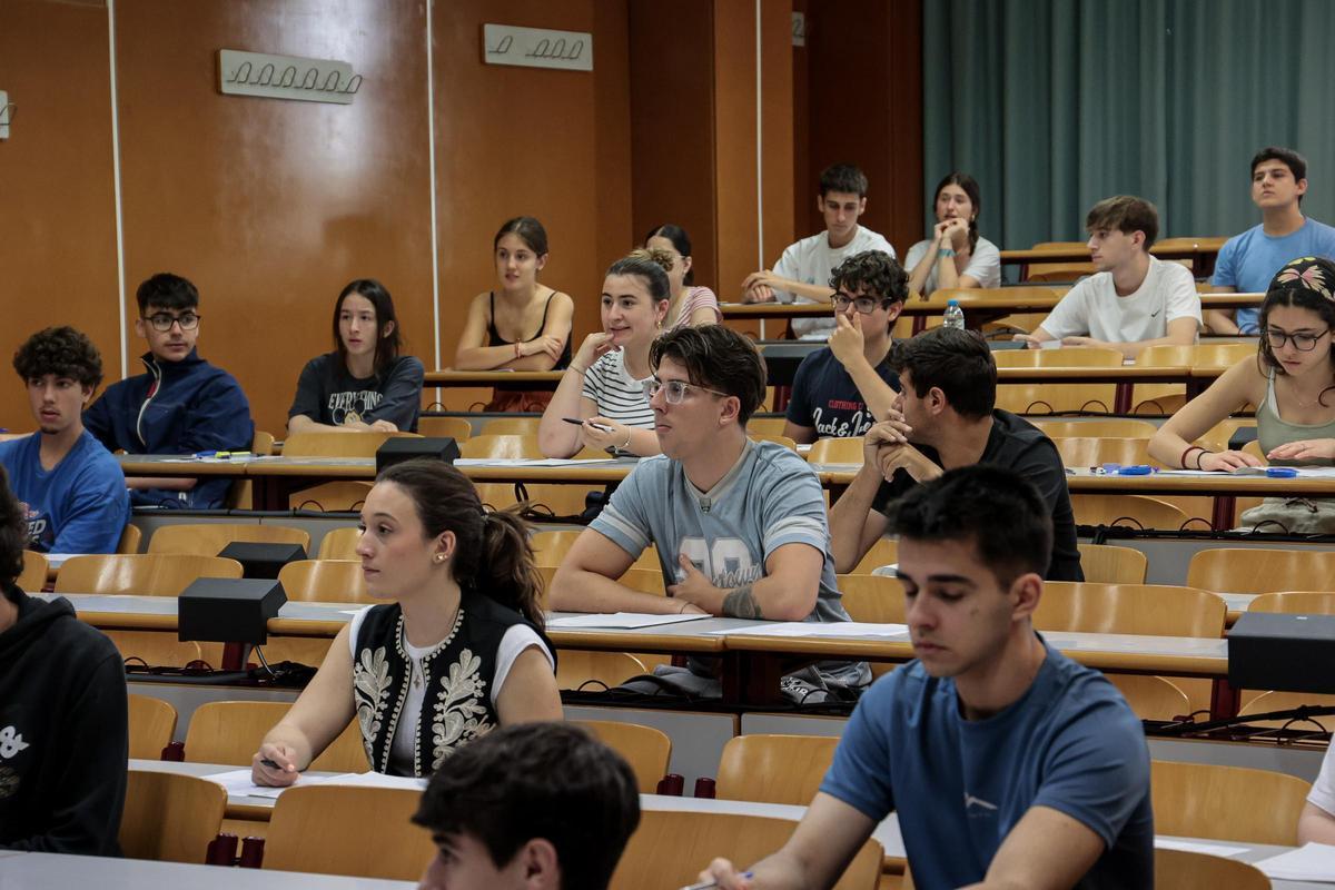 Estudiantes en la PAU, en imagen de archivo
