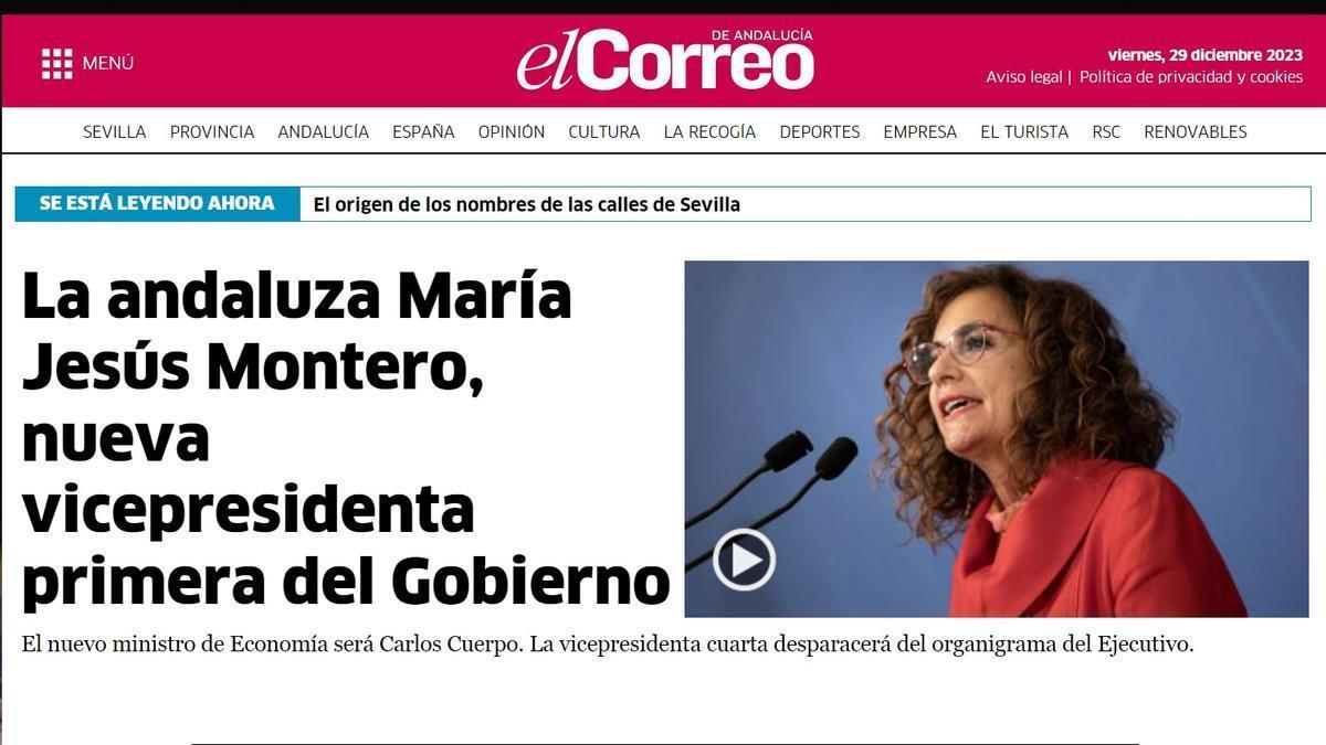 Edició digital d'El Correo de Andalucía.