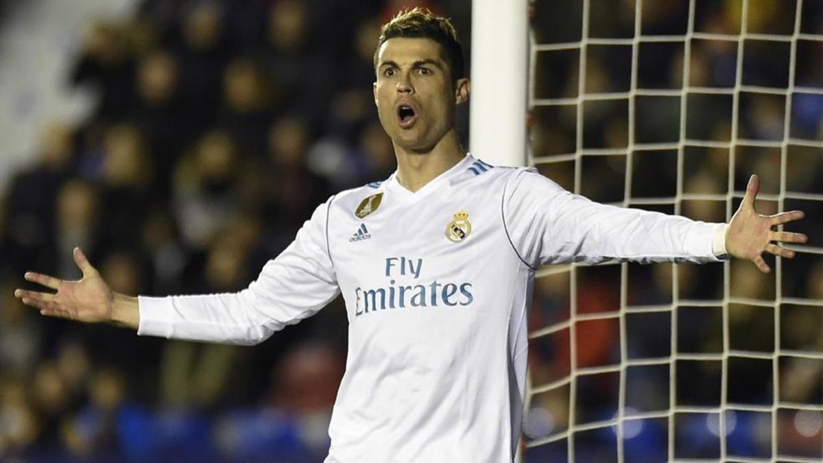 Cristiano, en el partido ante el Levante