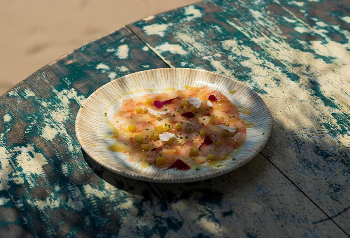 Detalle de uno de los platos del chiringuito Punta Roca de Castelldefels