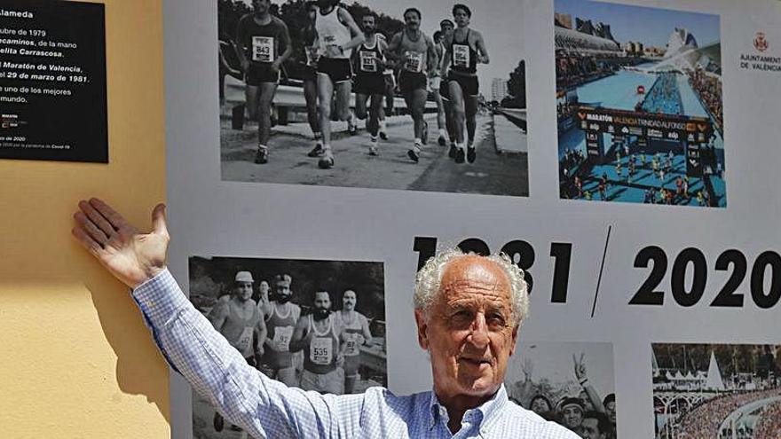 Paco Borao, en la celebración del 40 aniversario del Maratón.