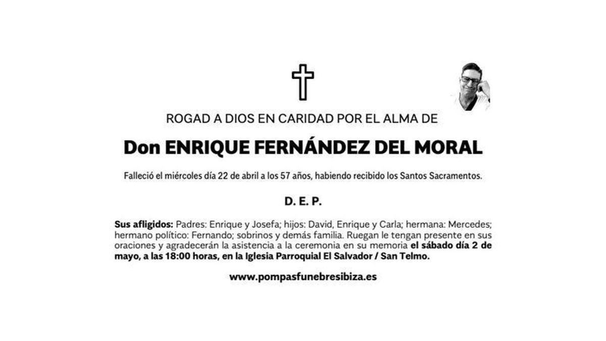 Esquela Enrique Fernández del Moral