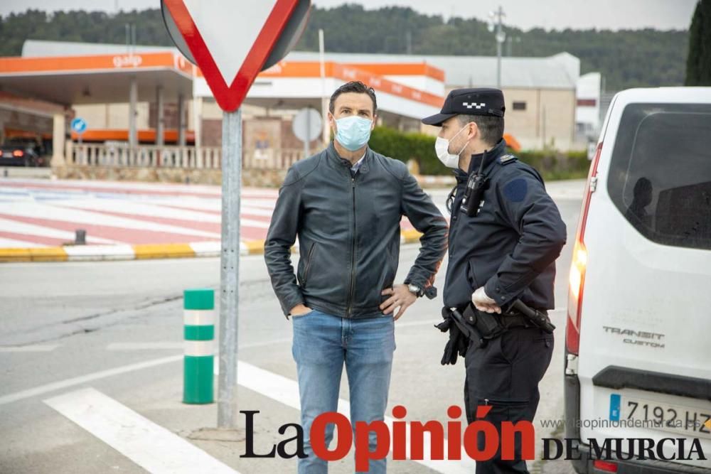 Reparto de mascarillas en Caravaca