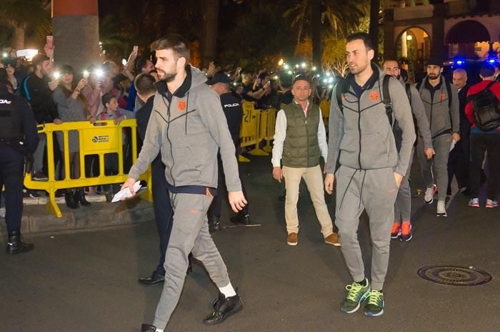 28-02-2018 LAS PALMAS DE GRAN CANARIA. Llegada del FC Barcelona al Hotel Santa Catalina. Fotógrafo: ANDRES CRUZ