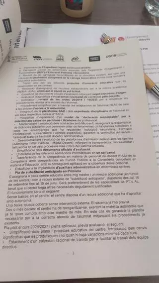La última oferta de la Conselleria de Educación para zanjar la huelga de los profesores
