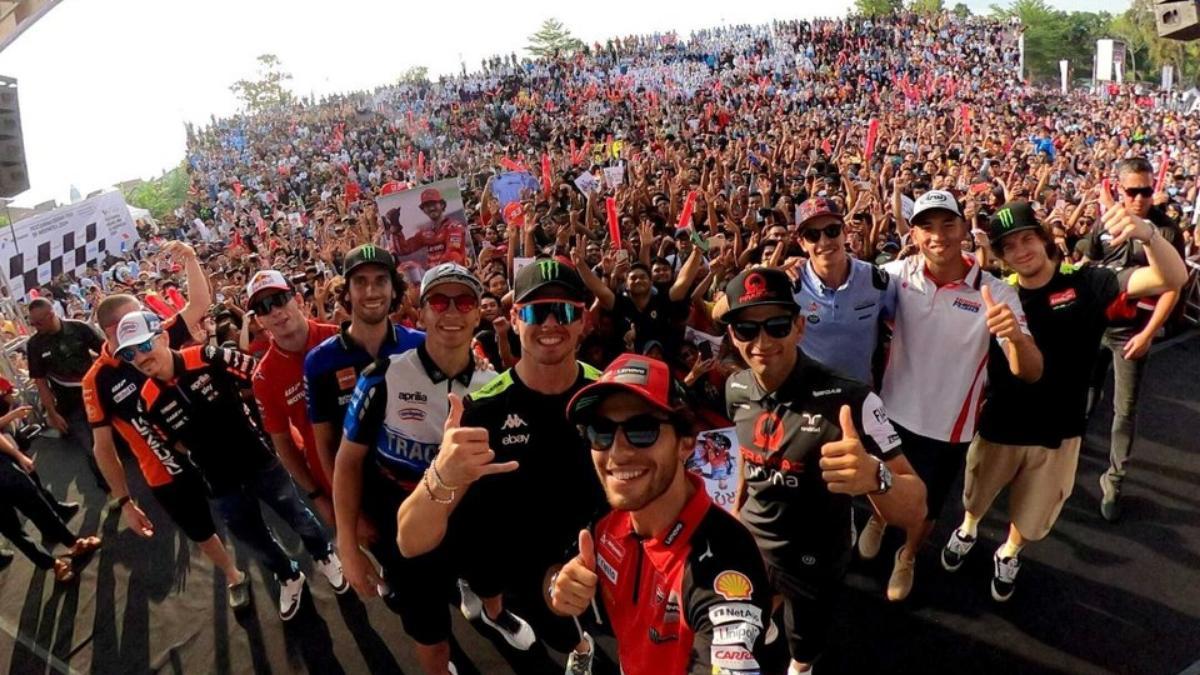 El caluroso recibimiento a las estrellas de MotoGP en Indonesia
