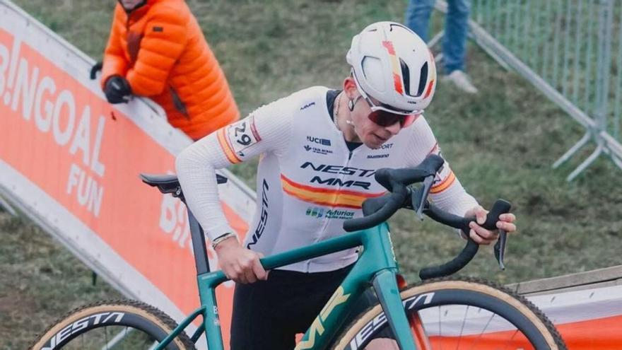 Benjamín Noval durante la prueba de la Copa del Mundo disputada en Dendermonde (Bélgica).