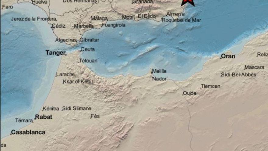 Un terremoto de 2,1 grados sacude Pulpí de madrugada