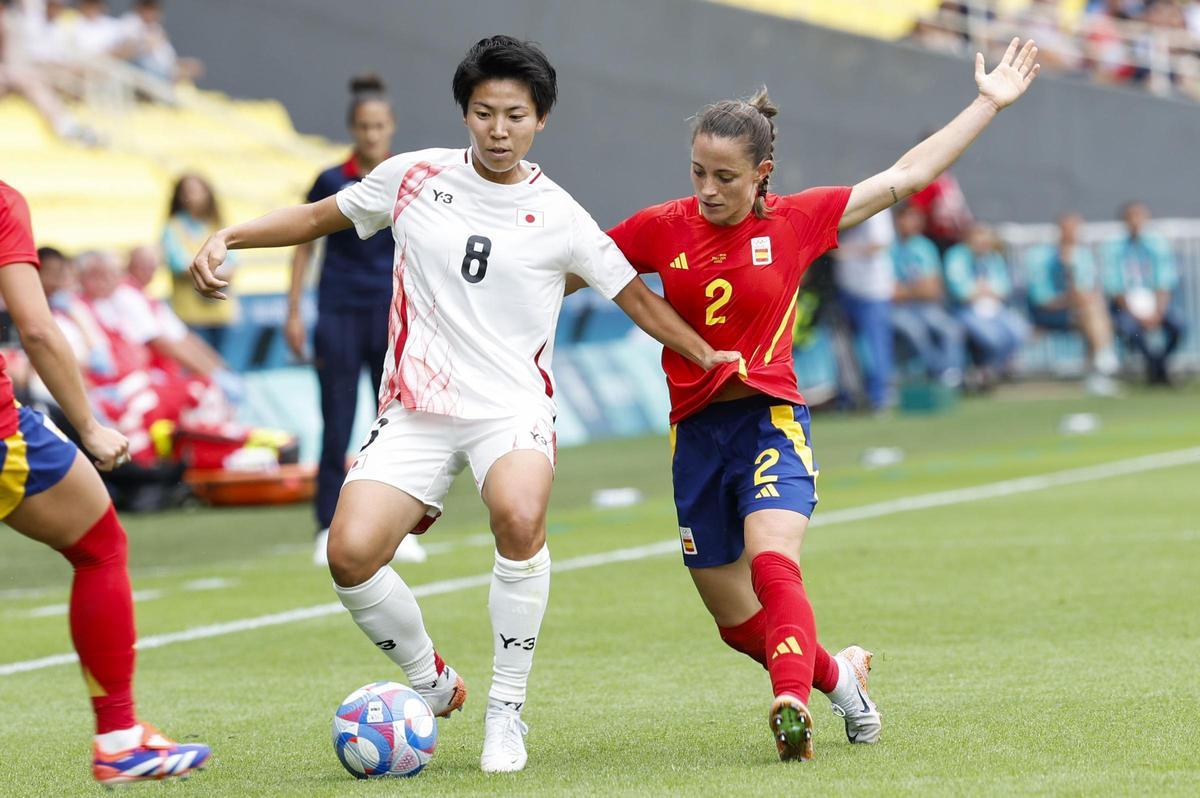 España - Japón, el partido de fútbol femenino de la fase de grupos de los Juegos Olímpicos, en imágenes.