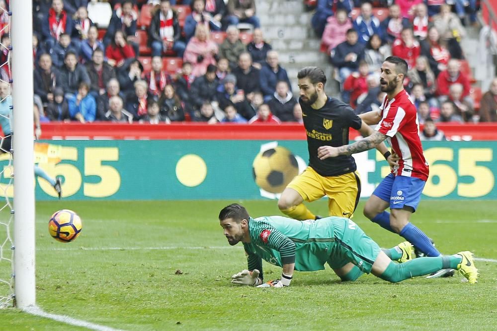 El partido entre el Sporting y el Atlético de Madrid, en imágenes