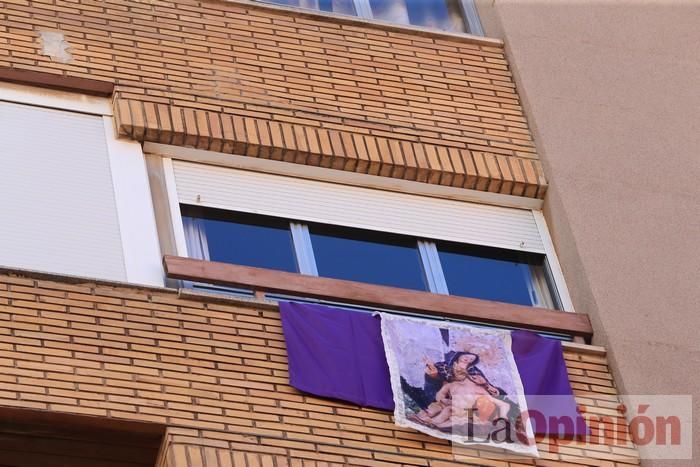 Viernes de dolores: Aplausos y salves a la patrona en Cartagena durante el confinamiento