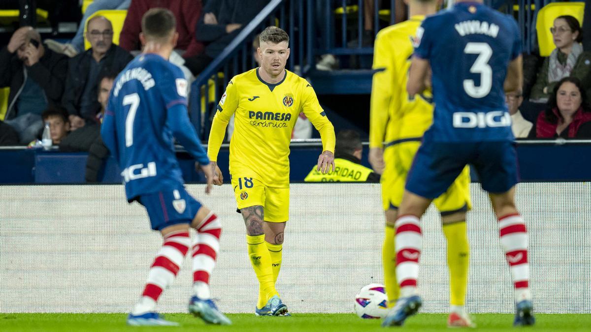 Alberto Moreno en un partido de LaLiga frente al Athletic Club