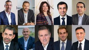 De izq. a dch. y de arriba a abajo: Rui Meneses (Kronos Homes), Raúl Guerrero (Gestilar), Patricia Hernández (Vía Ágora), Víctor Pérez (ASG Homes), Vicenç Topas (Premier España), José Carlos Saz (Habitat Inmobiliaria), Jorge Pérez de Leza (Metrovacesa), David Martínez (Aedas Homes), Borja García-Egotxeaga (Neinor Homes) e Ignacio Moreno (Aurquia).