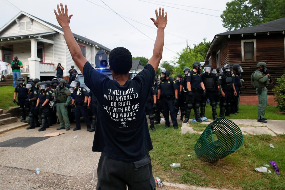 Protestas contra la violencia policial en Luisiana