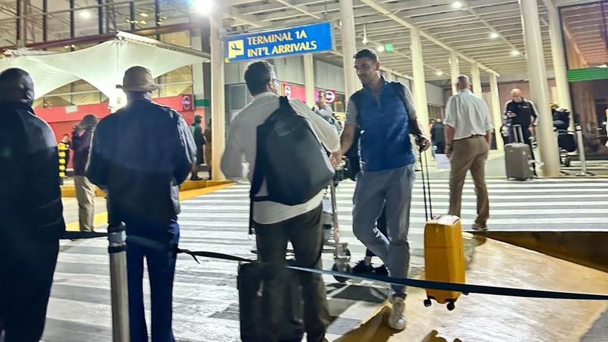 Imagen de la terminal de llegadas del aeropuerto de Nairobi cuando Iris aterrizó.
