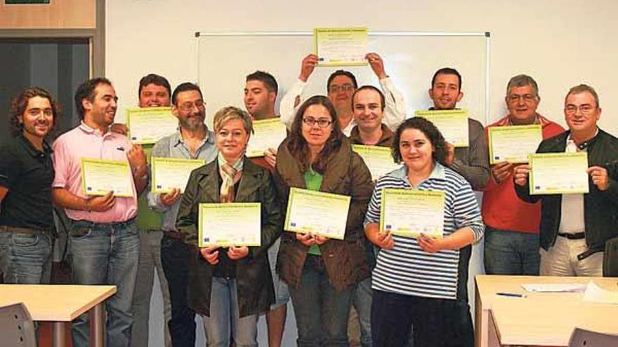 Los participantes en el último curso de formación para los hosteleros.