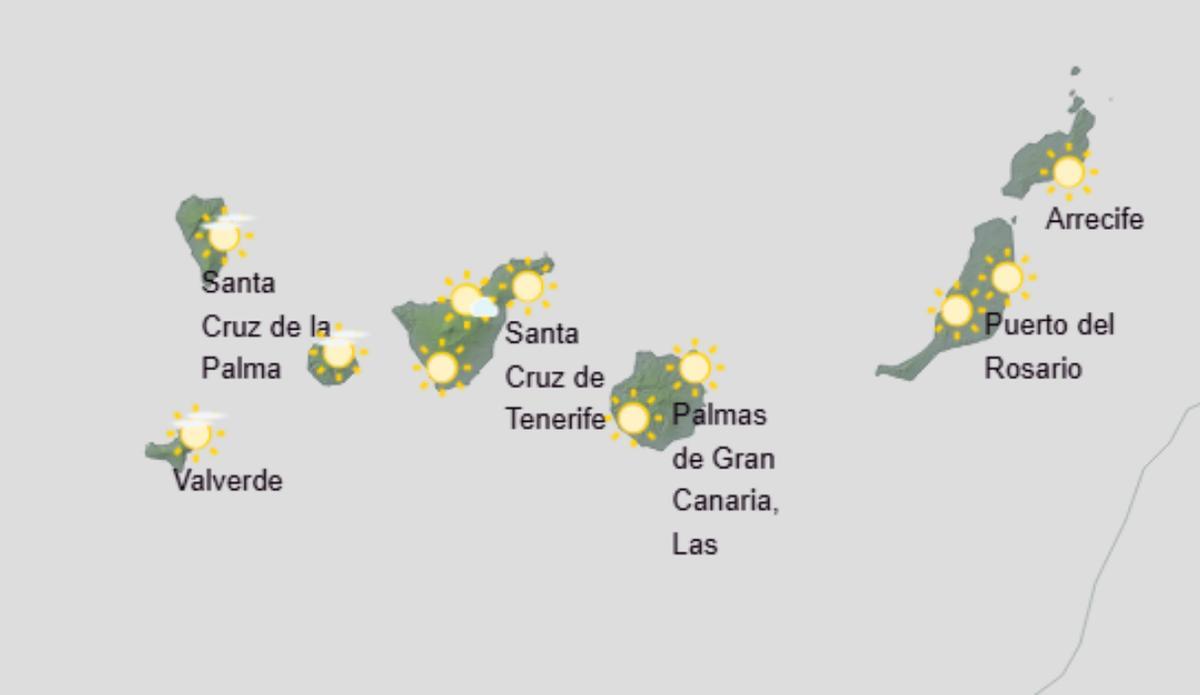 Tiempo en Canarias este sábado, 1 de noviembre