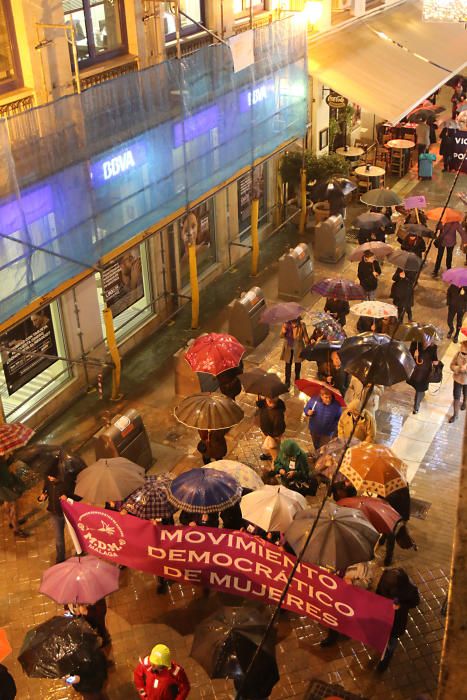 Manifestación en contra de la violencia de género en Málaga