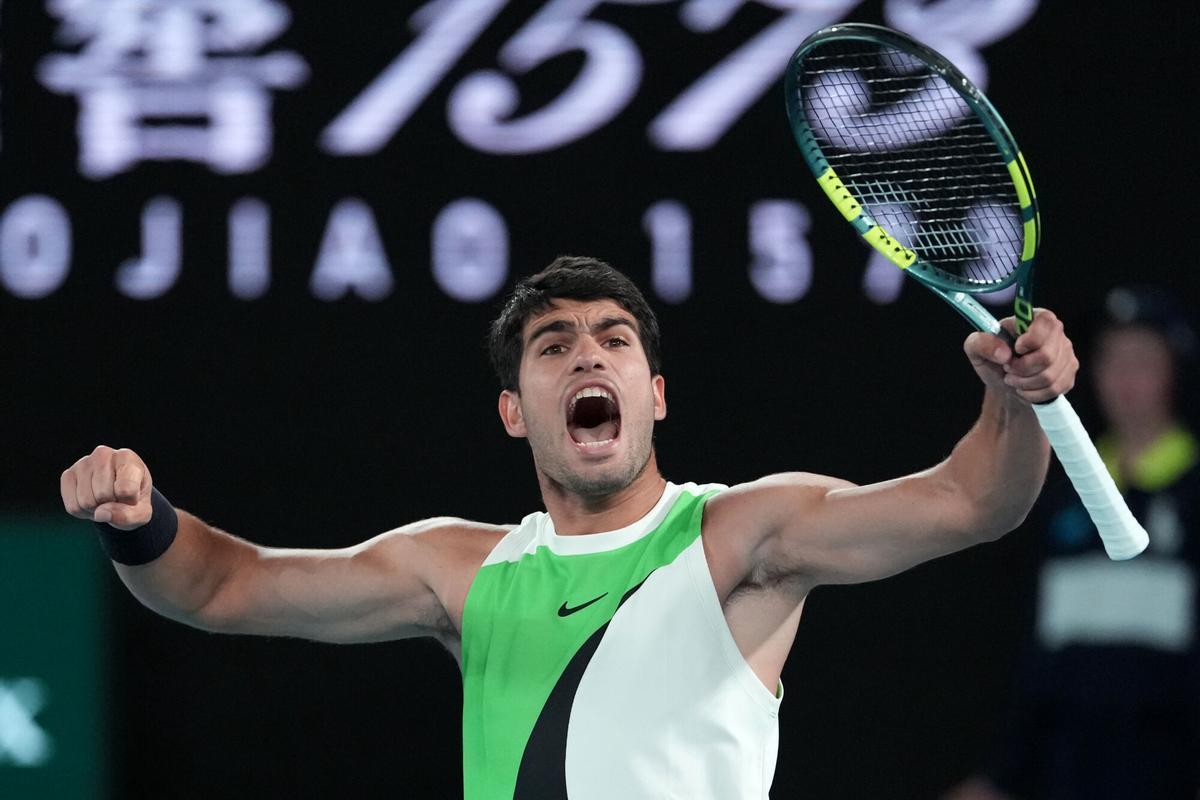 Carlos Alcaraz, tras ganar la final del Open de Australia contra Novak Djokovic