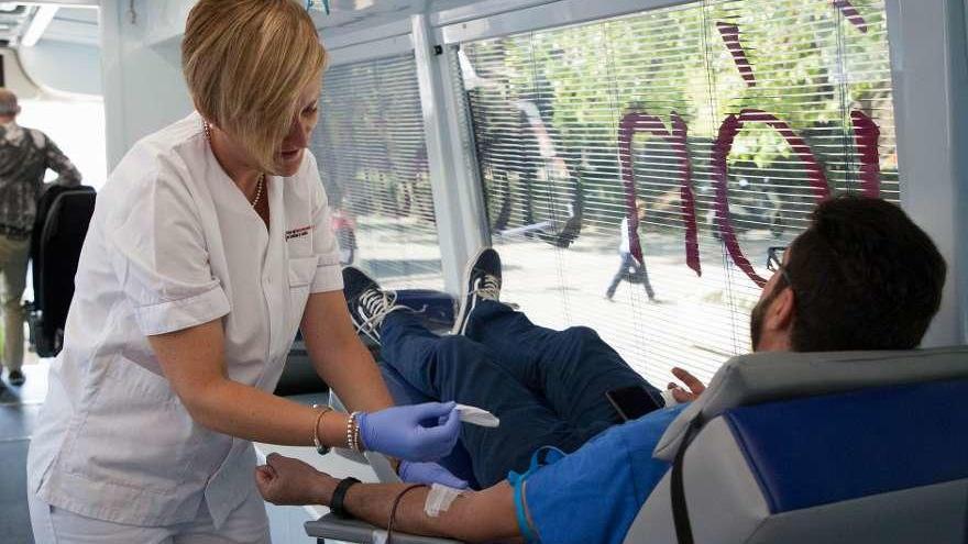 La campaña móvil de donación de sangre en la ciudad