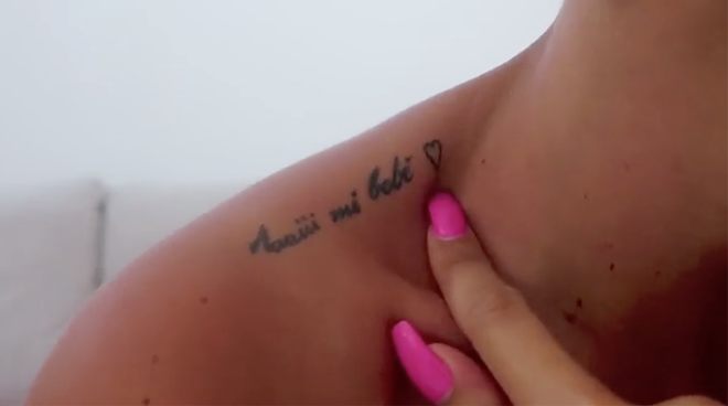 Tatuaje de Aurah Ruiz: Aiii mi bebé