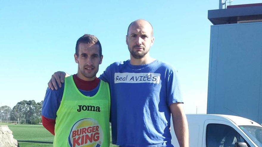 Josín, izquierda, y Juanma, en Miranda.