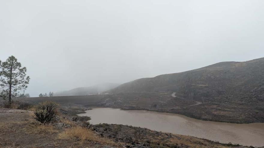 Las presas de Gran Canaria recogen el agua tras el paso de la borrasca Claudia