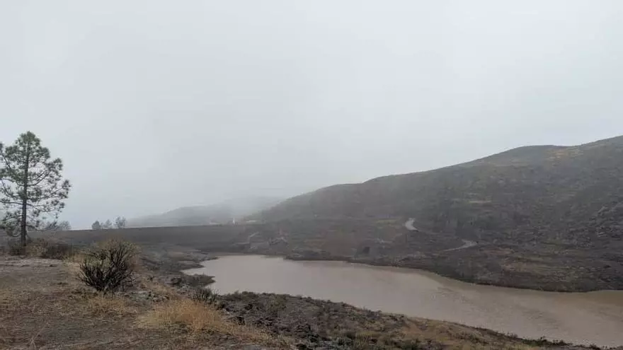 Las presas de Gran Canaria recogen el agua tras el paso de la borrasca Claudia